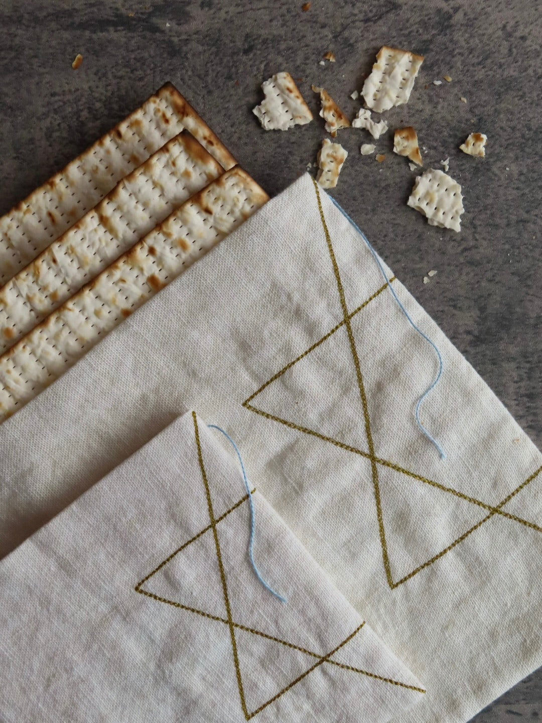 MATZAH COVER + AFIKOMAN BAG SET