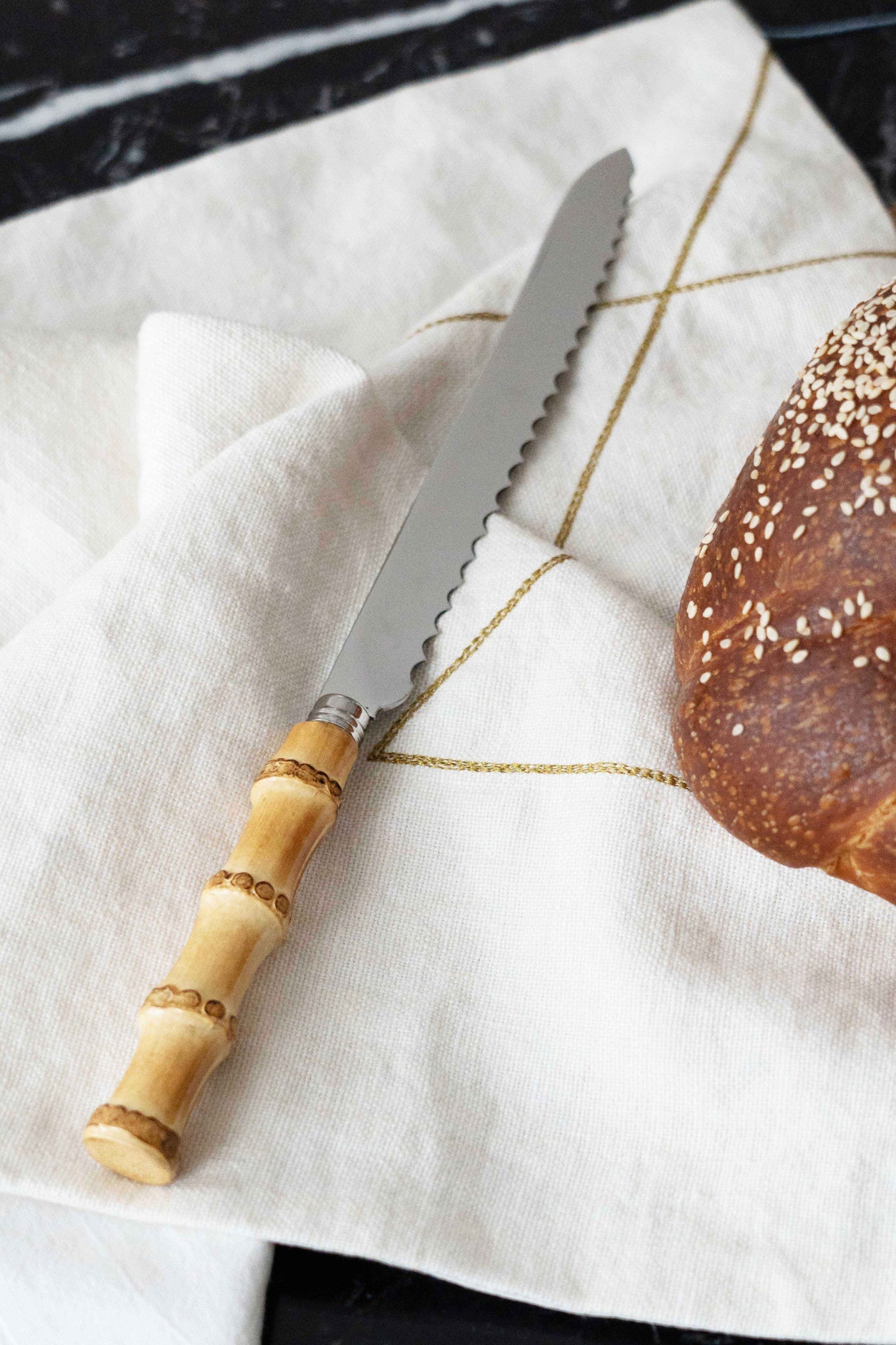 THE 'ALL THAT' SABRE BAMBOO CHALLAH KNIFE